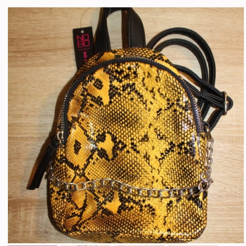 Yellow & Black Micro Handbag/ Backpack